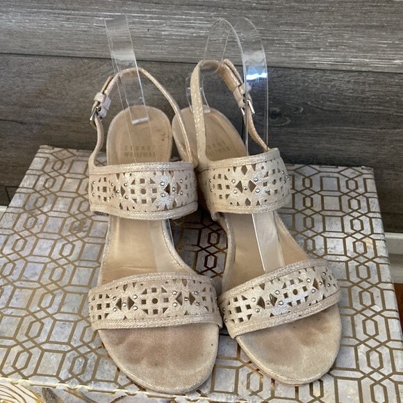 Stuart Weitzman Leather Wedge Heels - Picture 2 of 10